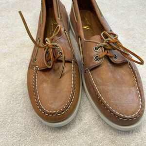 Sperry Tan Leather Boat Shoes